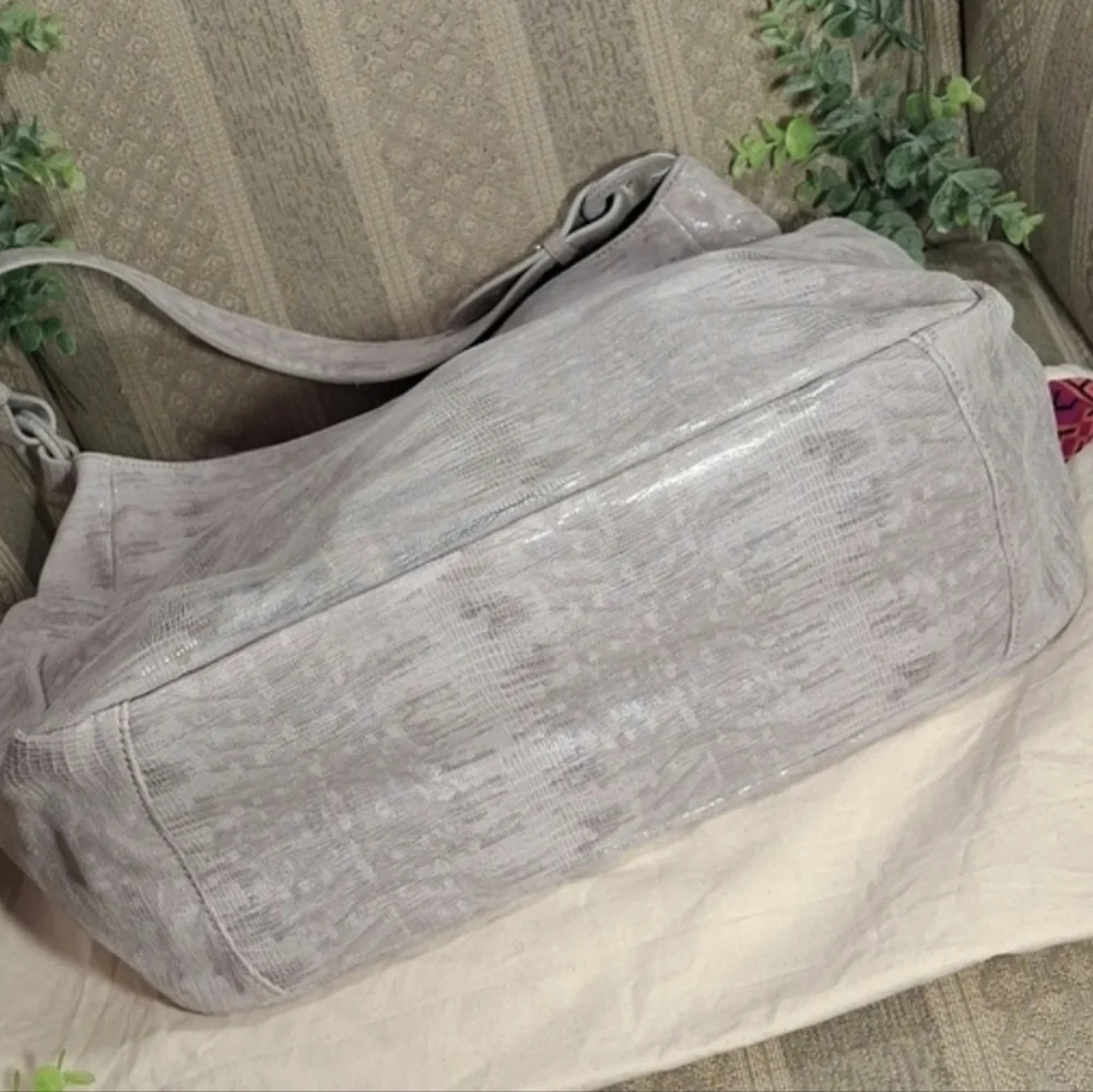 Tory Burch Vintage Lizard Leather Embossed Hobo Bag